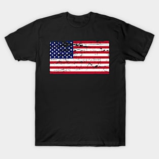 Distress look American flag T-Shirt